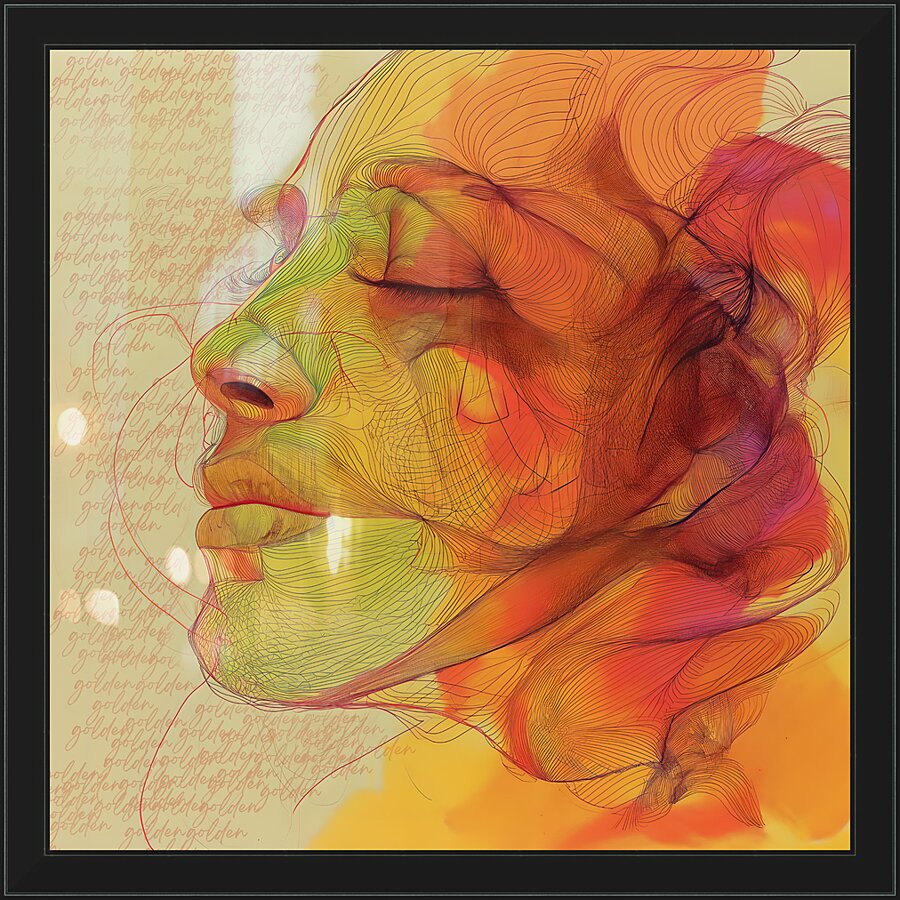 Golden Picture Frame print
