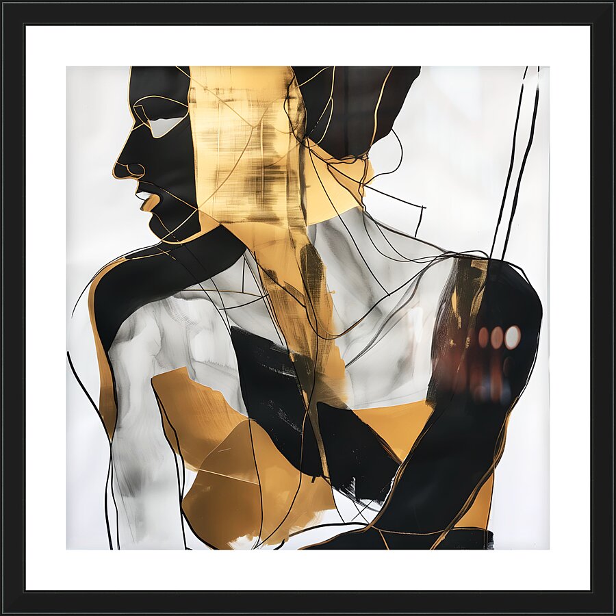 Black Gold Picture Frame print