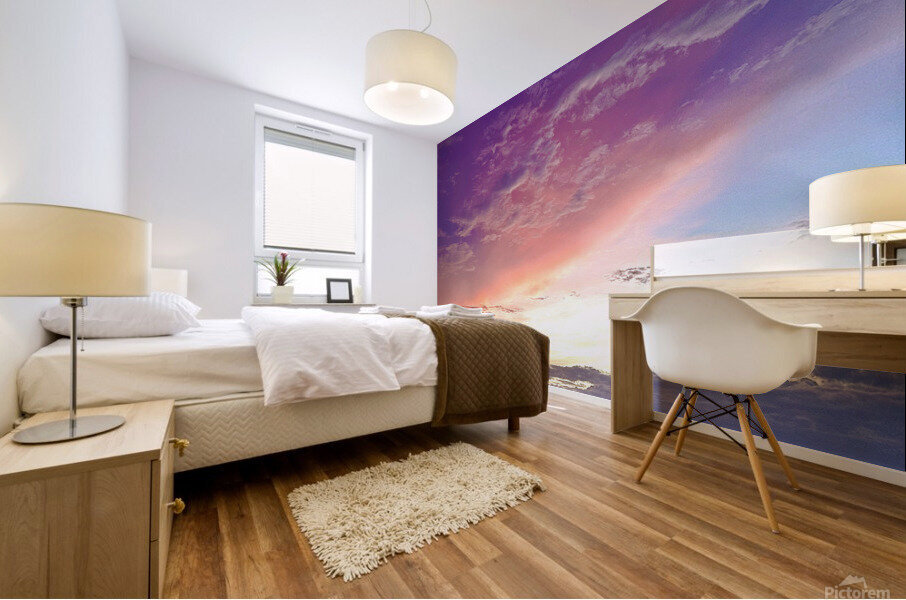 purple sunrise Mural print