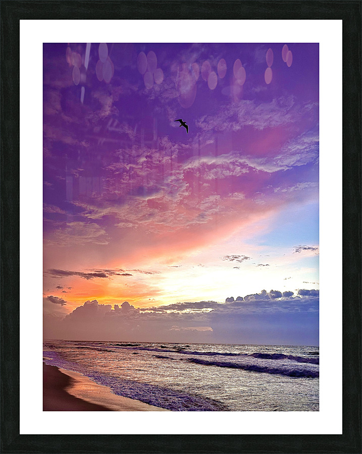 purple sunrise Picture Frame print