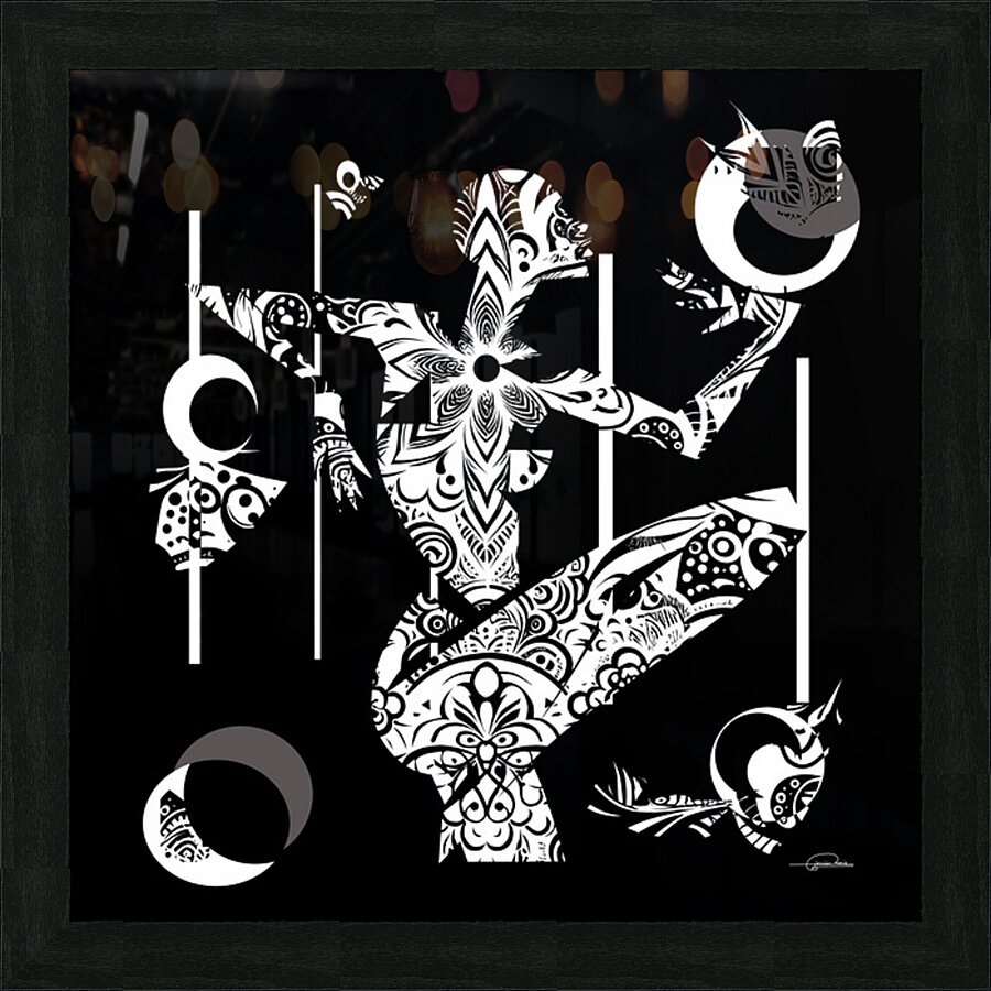 DANCE BLACK BG Picture Frame Printing