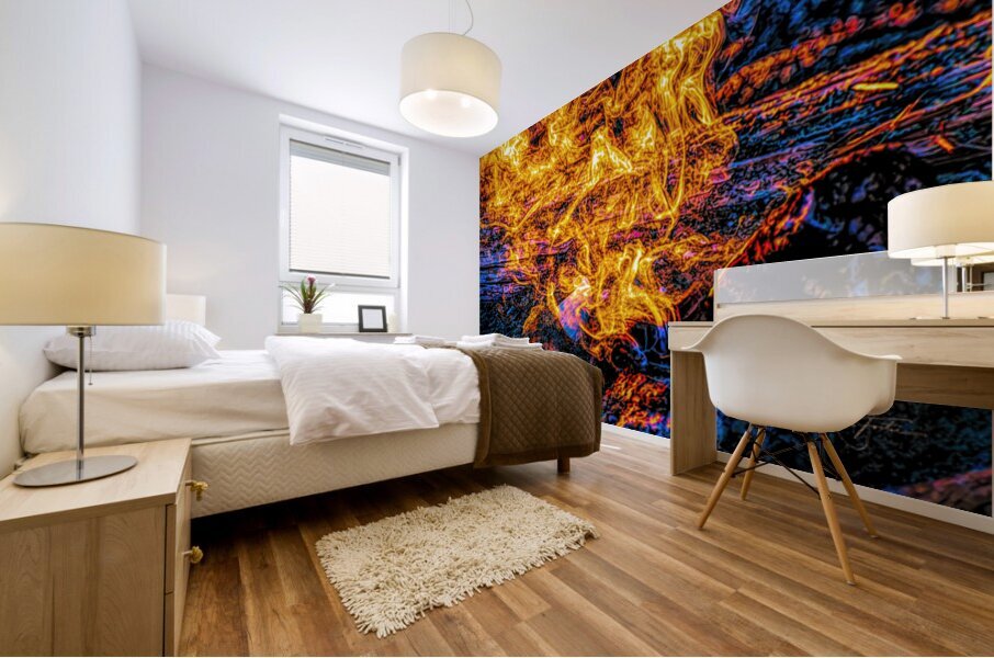 Smoke and Fire Mural print