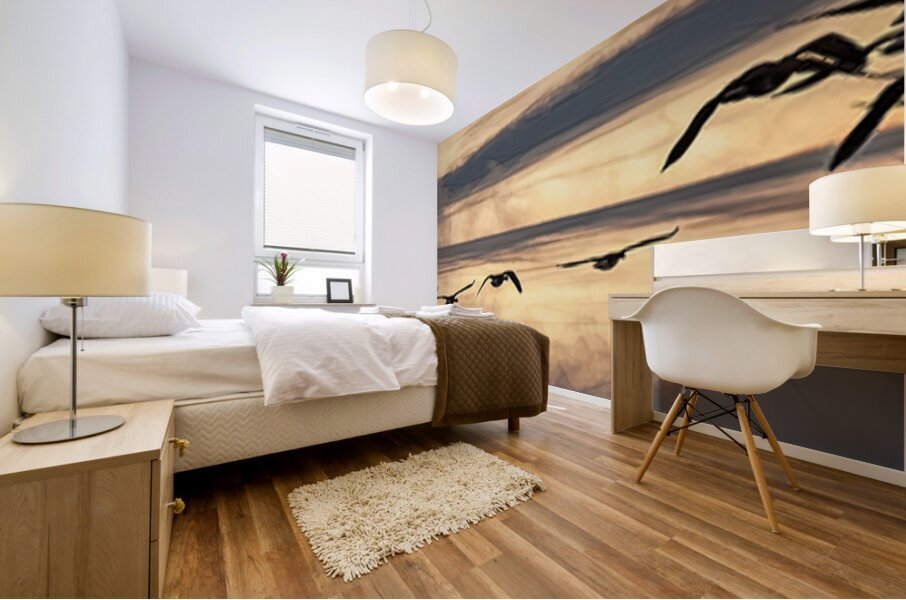 Wild Goose Chase Mural print