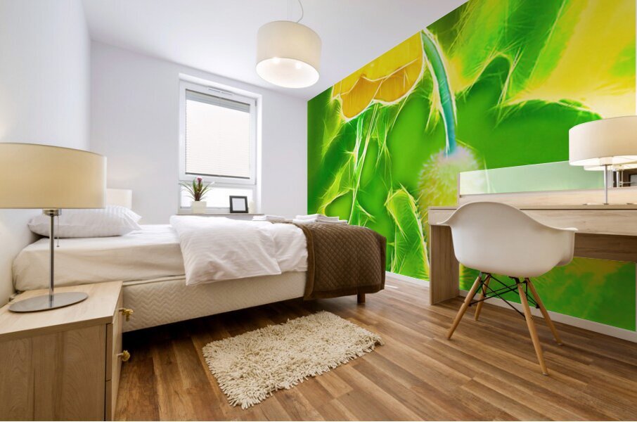 Yellow Poppy Mural print