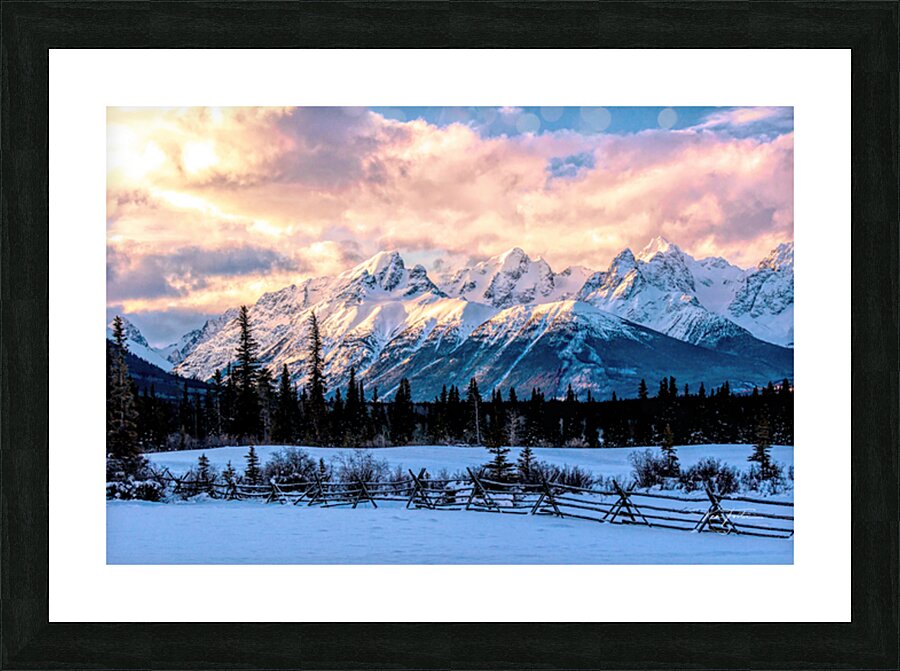 Range and Fence Picture Frame print