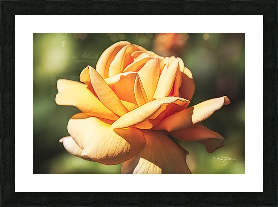 Yellow Flakes Picture Frame print