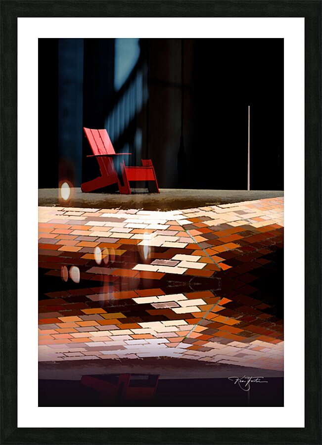 Big Red Chair Picture Frame print