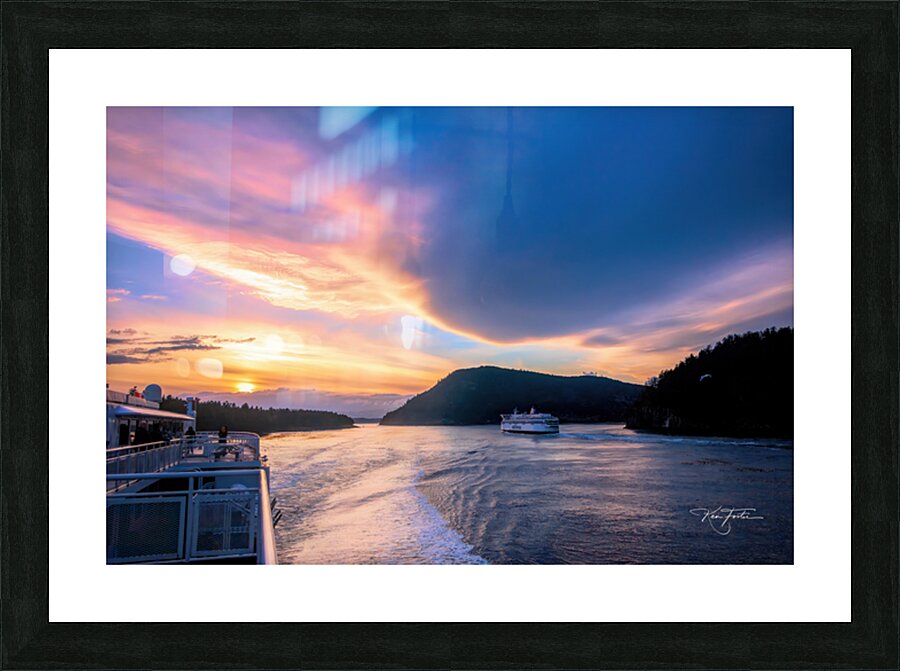 Passing at Sunset Picture Frame print