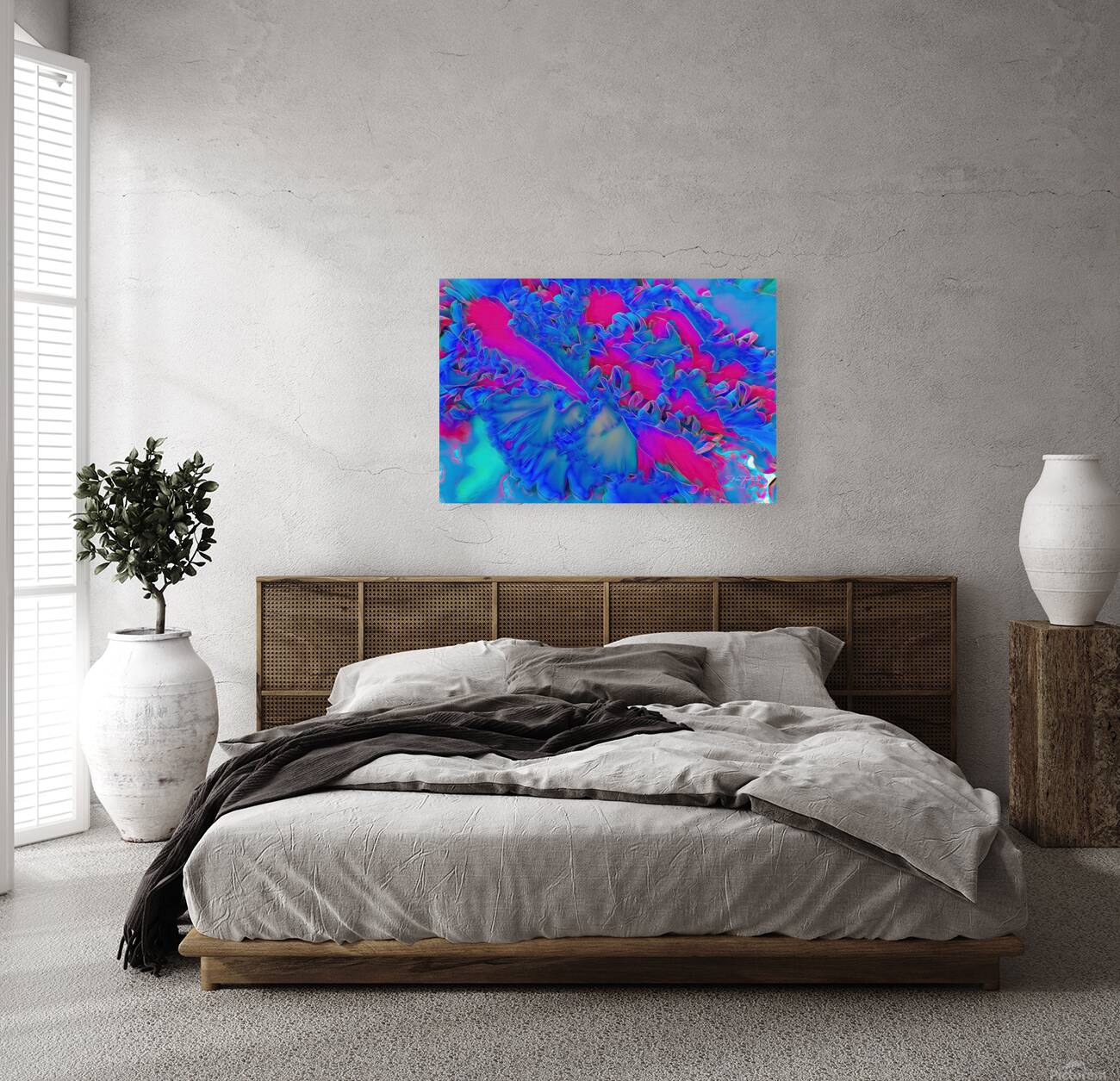 With Blue Pink Reproduction