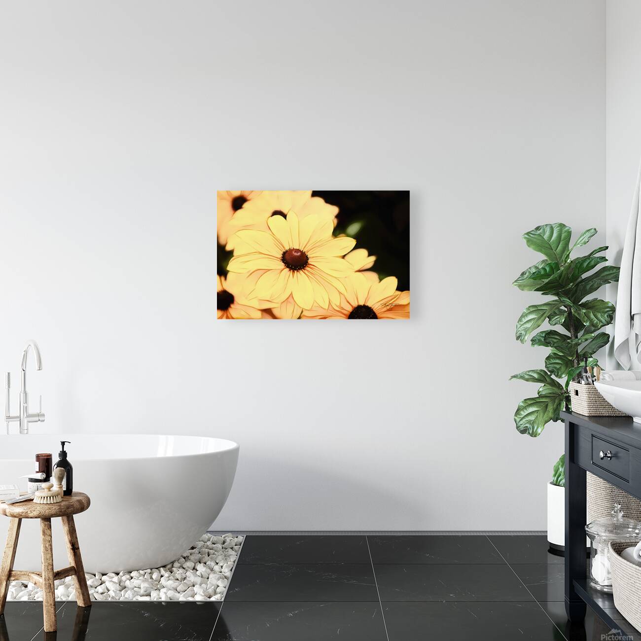 Yellow with Brown Reproduction
