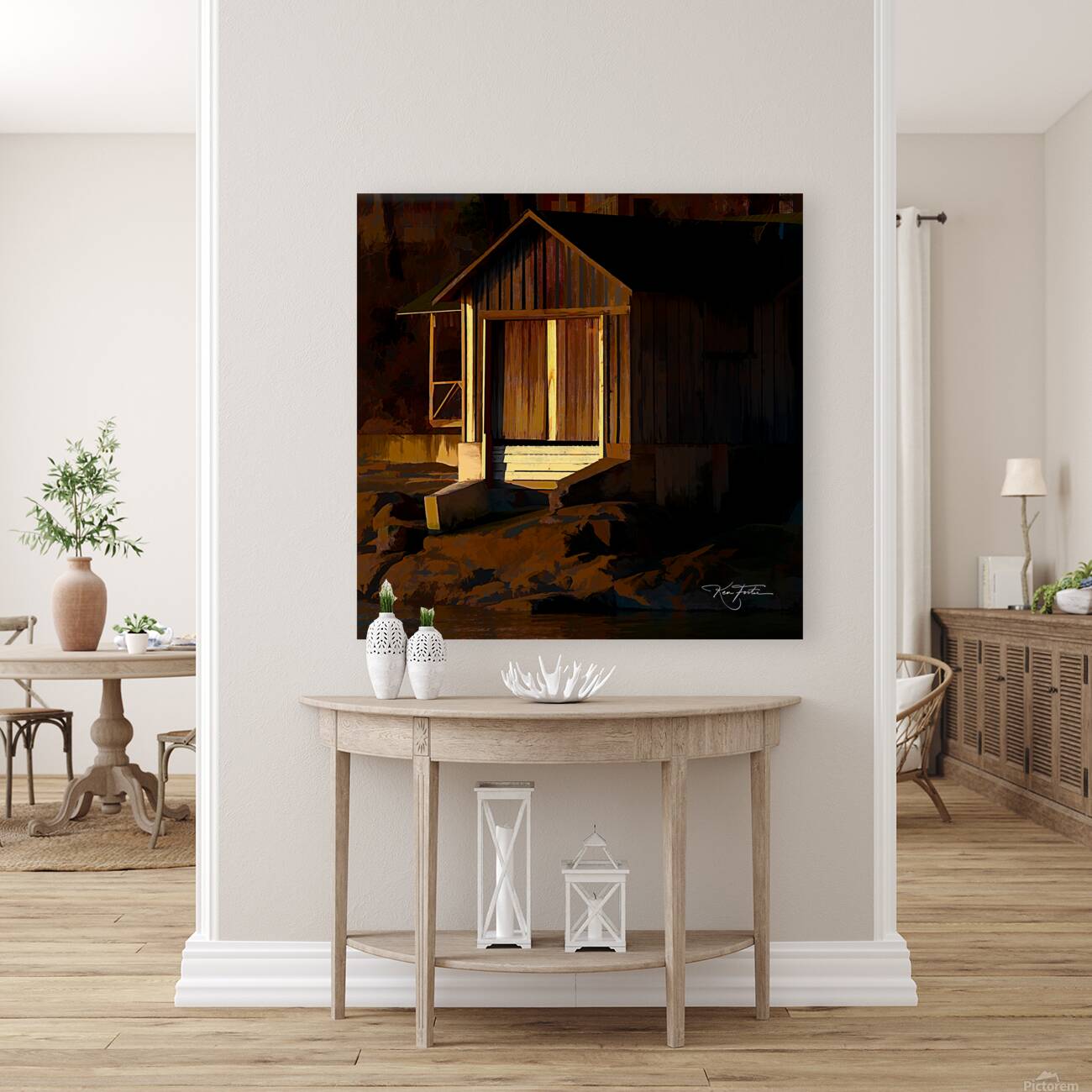 Boathouse Sunset Reproduction
