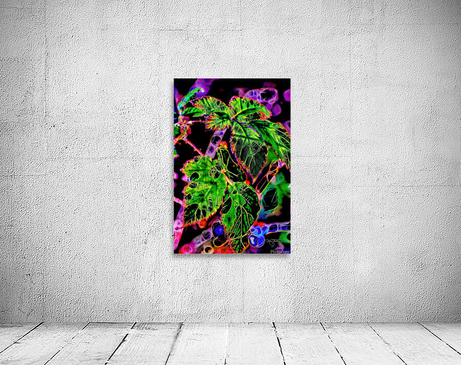 Neon Leaves Wall Preview