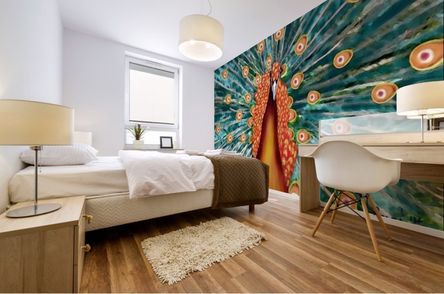 Peacock Mural print