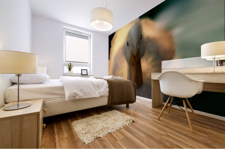 Fuzzy Duck Mural print