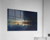 starry sky boat reflection  Acrylic Print