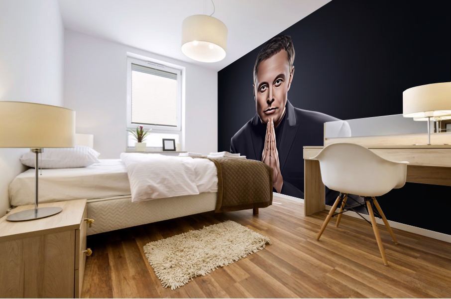 Elon Musk Mural print