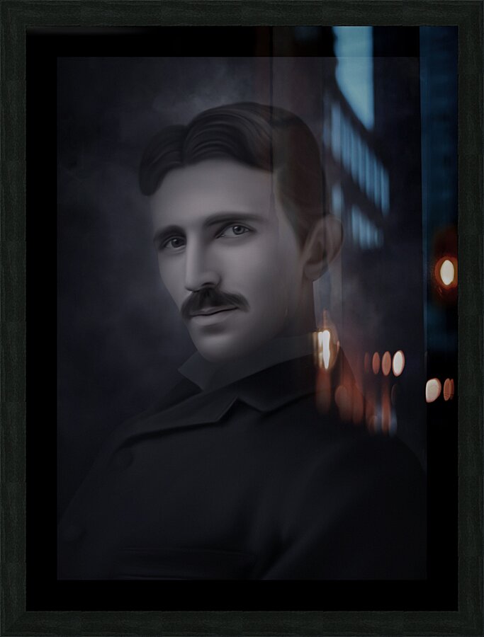 Nikola Tesla Picture Frame print