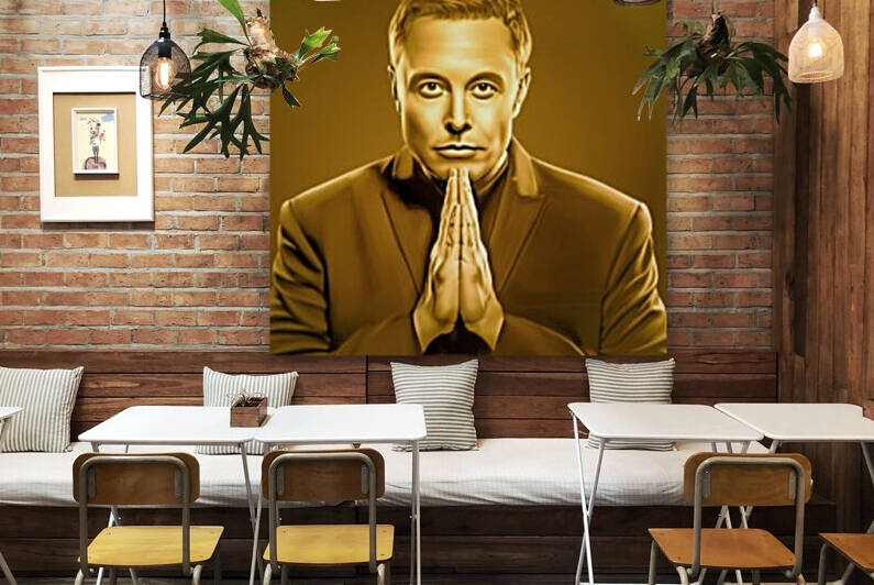 Elon Musk gold by lagaleriedelamour