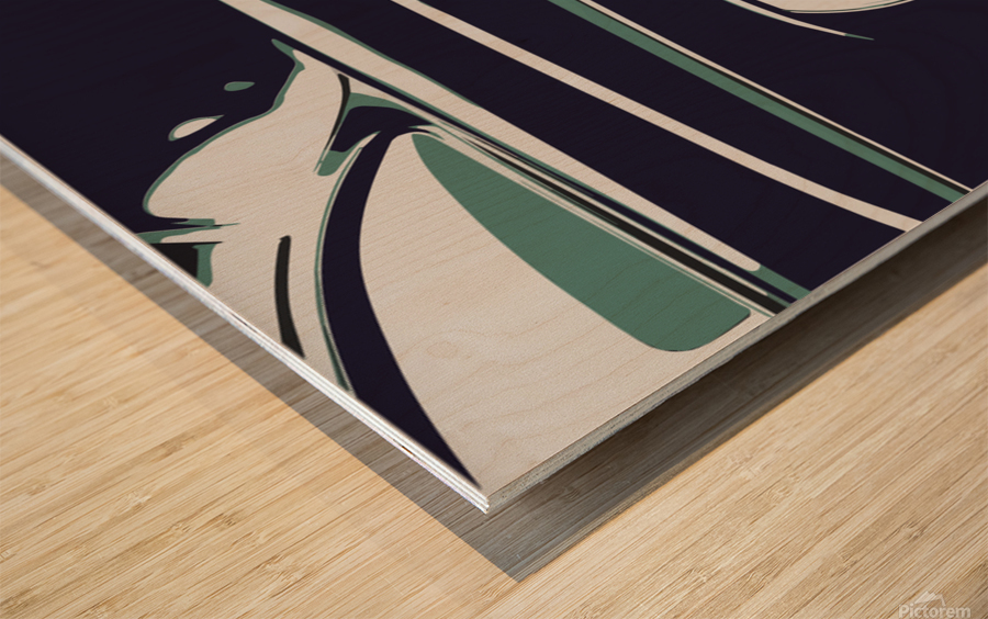 56 CHEVY 2 Wood print