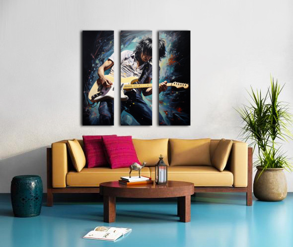 Jeff Beck Art Print V3 by Vik1982 Wall Art