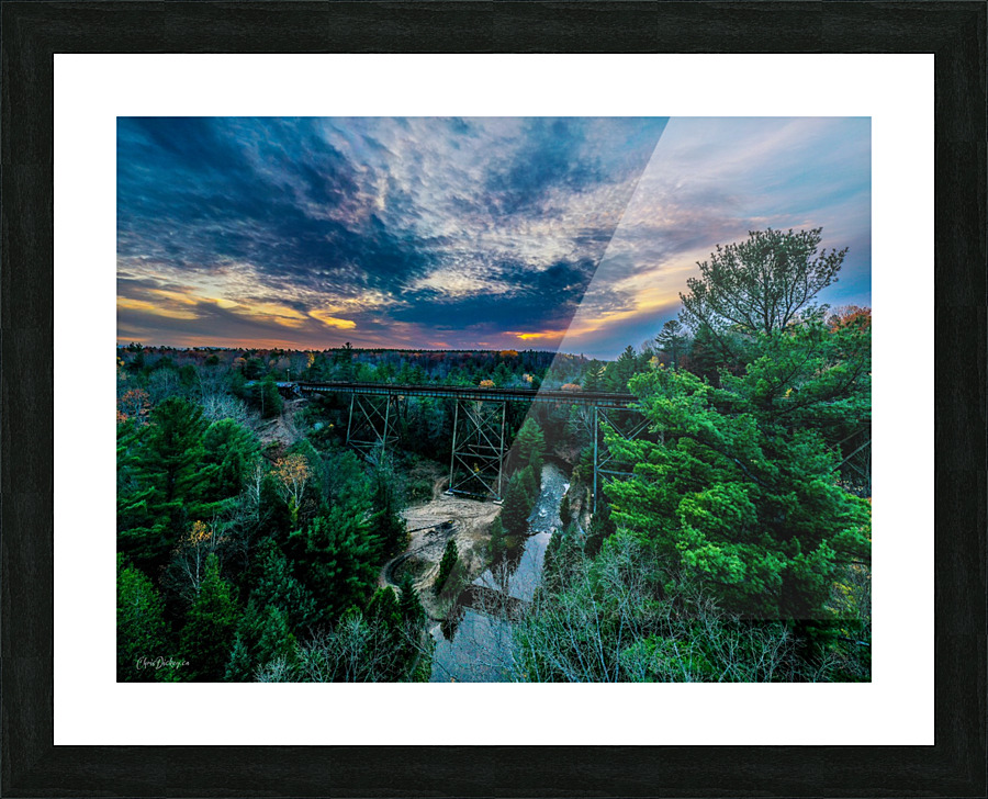Trestle Tracks Sunset Picture Frame print