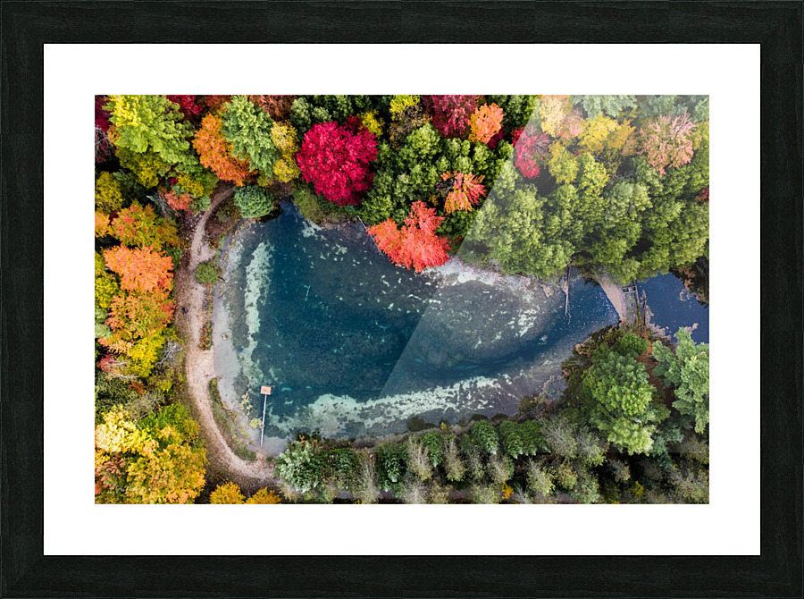 Above a Triangular Pond Picture Frame print