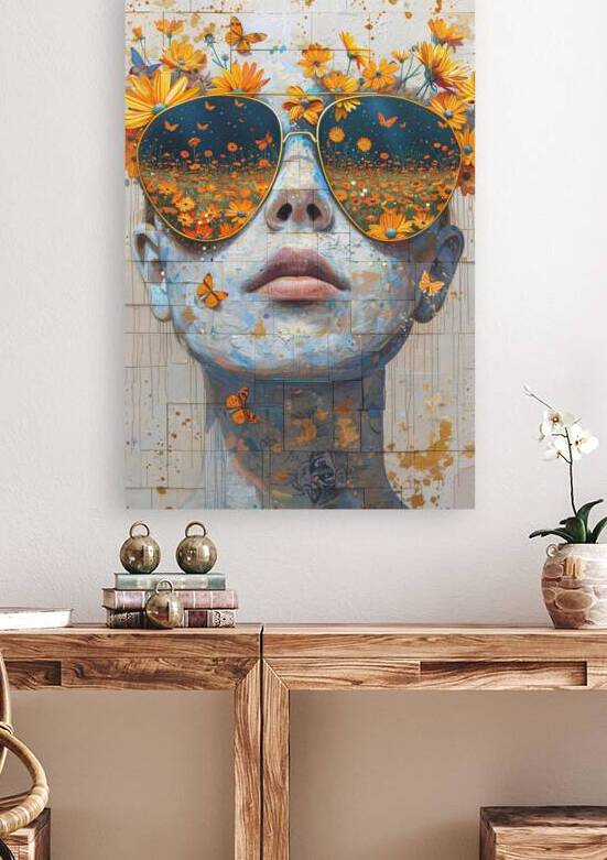 Online custom canvas prints | Olympus Flowers & Close Up Woman Face  by Fabd