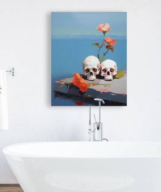 Minimalist grue abstract oil painting Wall decor prints by Fabd