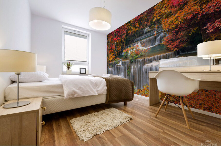 waterfall autum Mural print