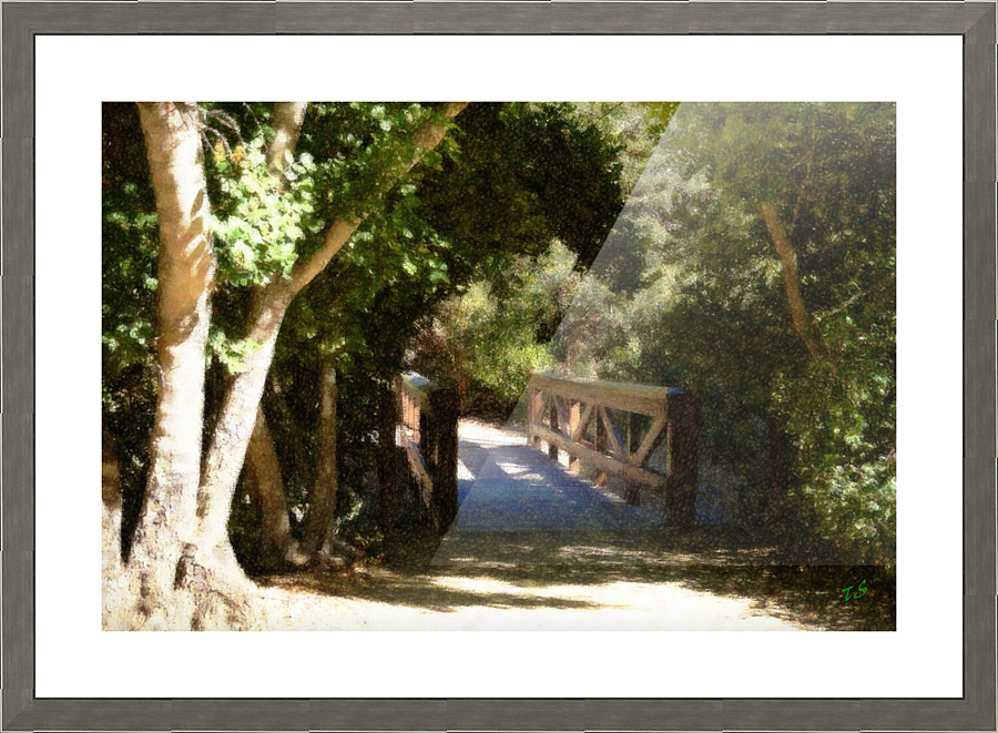 Footbridge Picture Frame print