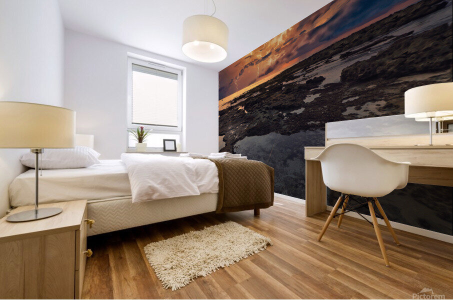 Lighting Beach Mural print