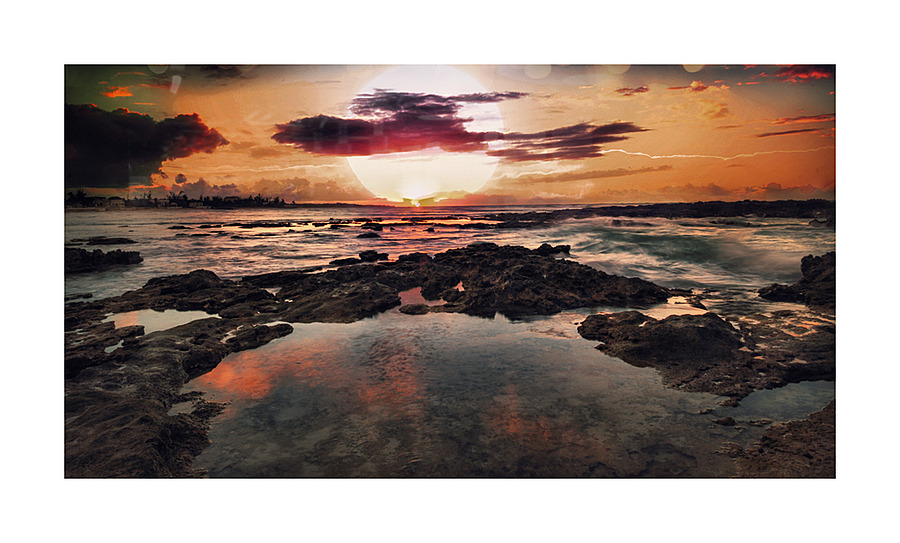 Burning Seas Picture Frame print