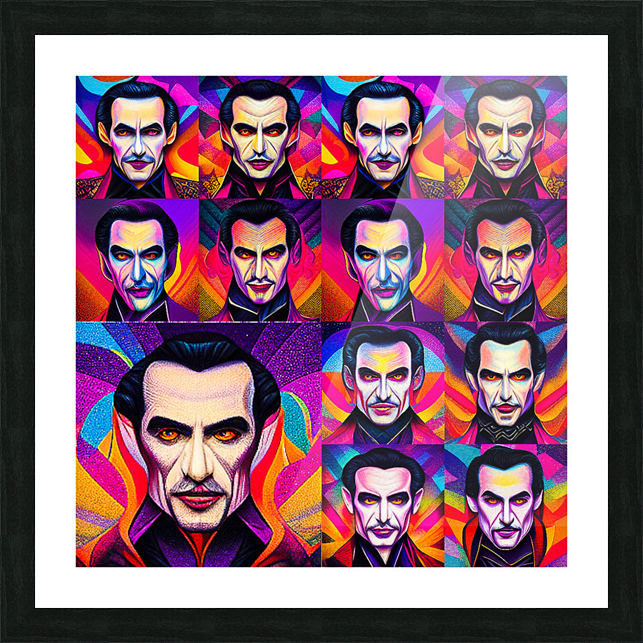 Dracula Pop Art Picture Frame Printing