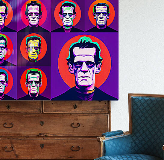 Frankenstein Pop Art by Kibbs