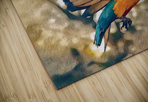 Parrot In Flight Drawing groxx puzzle