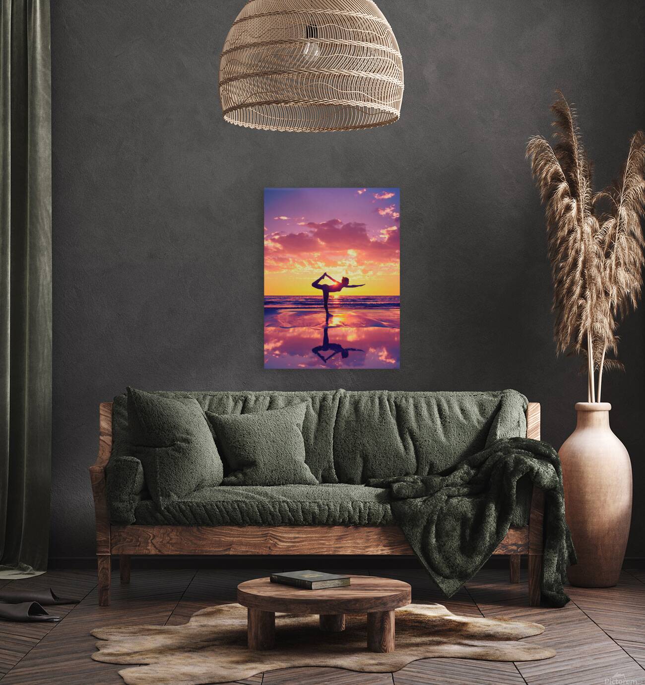Yoga At Sunset Reproduction