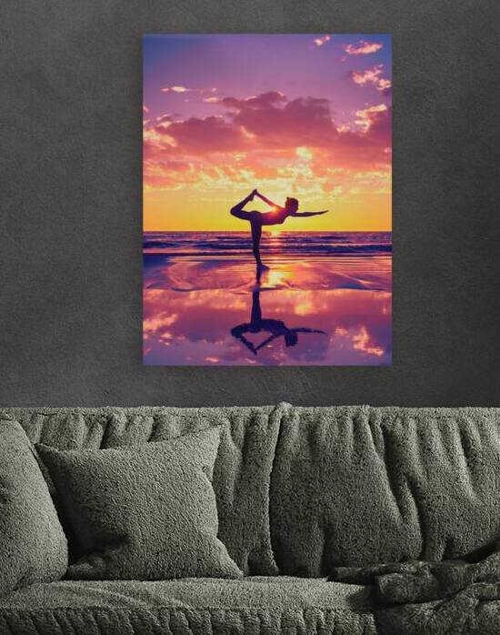 Yoga At Sunset Reproduction