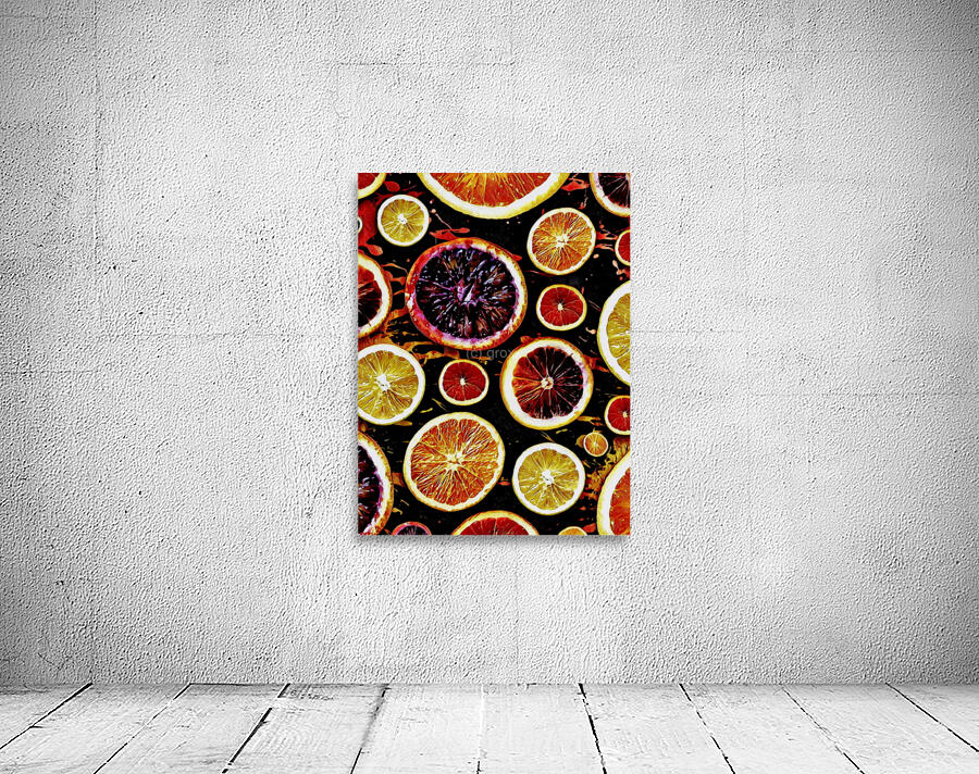 Oranges Fruits Pattern Wall Preview