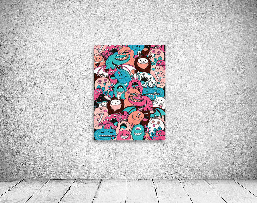 Pattern Monsters Cartoon 2 Wall Preview
