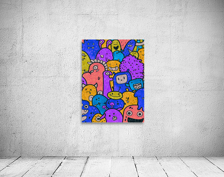 Pattern Monsters Cartoon 3 Wall Preview
