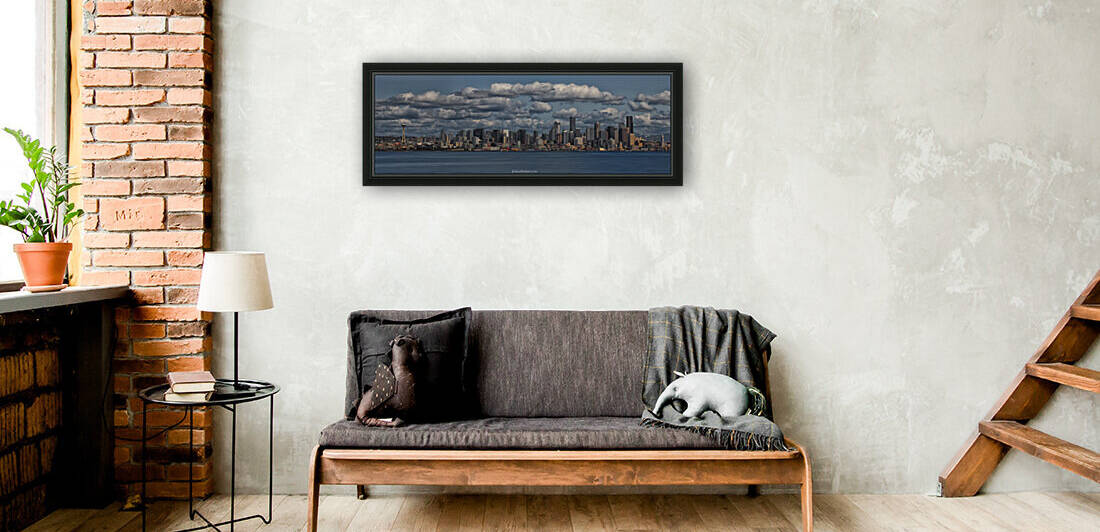 Elemerald Blue - Seattle Skyline Panorama Art by Jongas Photo