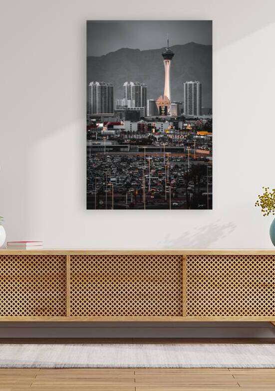 Sin City Original - Photo Of Stratosphere Artwork Las Vegas by Jongas Photo