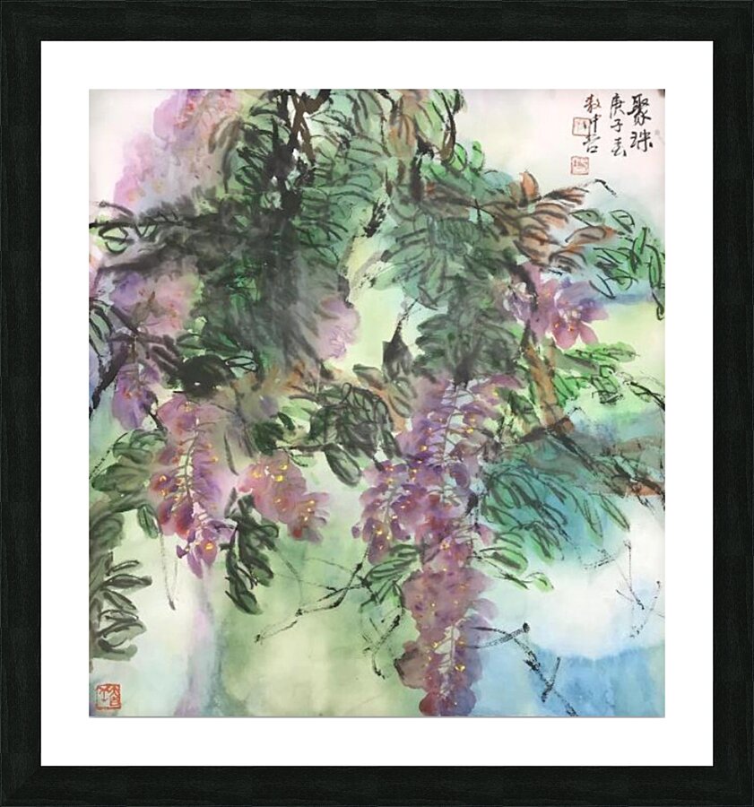  SH 45 Beads In A String Picture Frame print