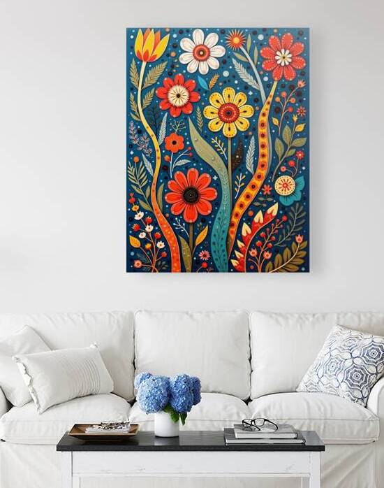 Vibrant Floral Symphony: A Colorful Abstract Bloomscape by Sameh Sakr
