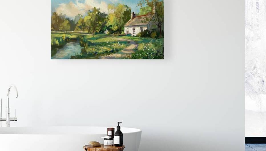 Tranquil Country Escape: A Cozy Cottage by the Stream by Sameh Sakr