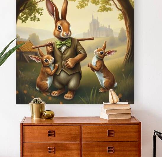 Enchanted Woodland Journey – Dapper Rabbit and Family by Sameh Sakr
