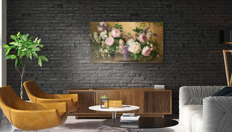Romantic Garden Elegance – Luxurious Floral Oil Painting by Sameh Sakr