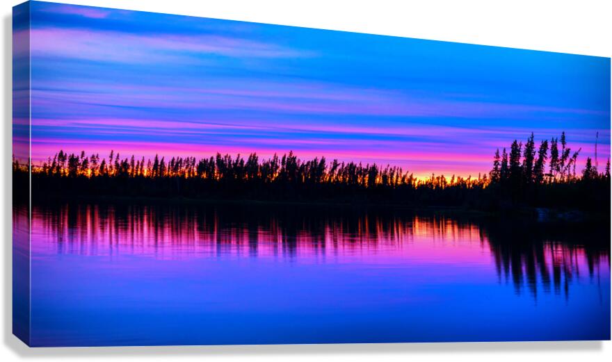Sunset on Barker Lake Canvas Print