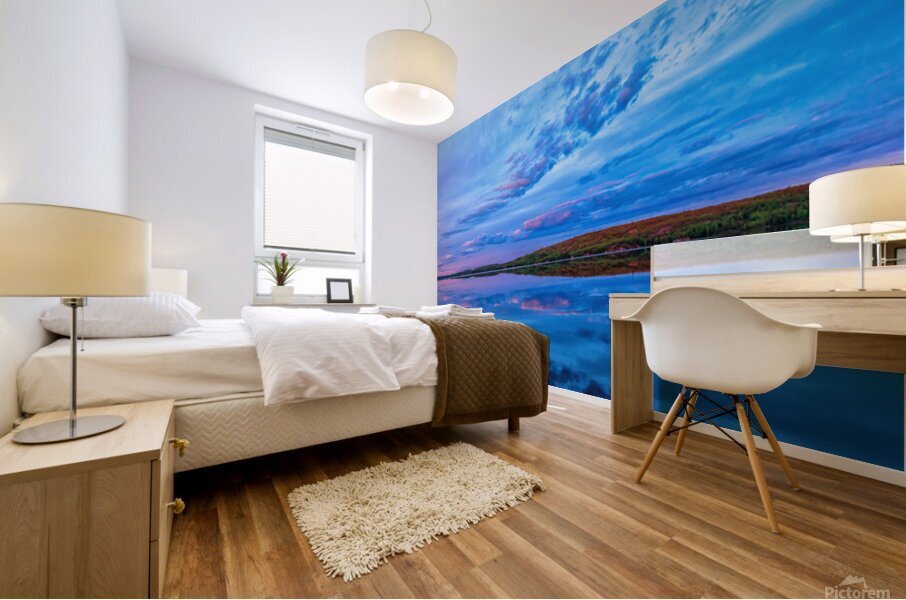 Oneman Lake sunset Mural print