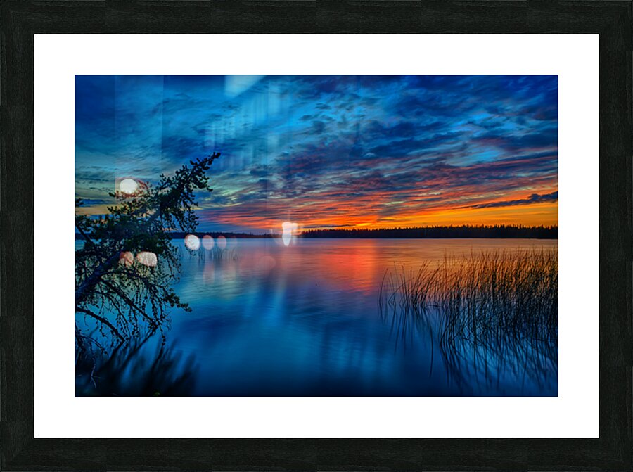 Anglin Lake Sunset Picture Frame print